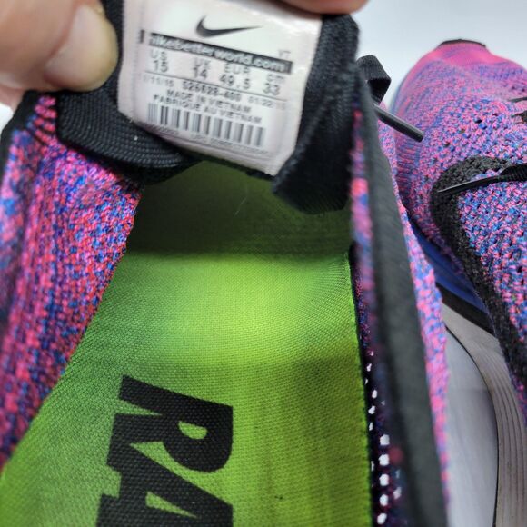 Nike Flyknit Racer 526628-400 Mens Multicolor Running Shoes Size US 15 EUR 49.5 - Picture 4 of 16